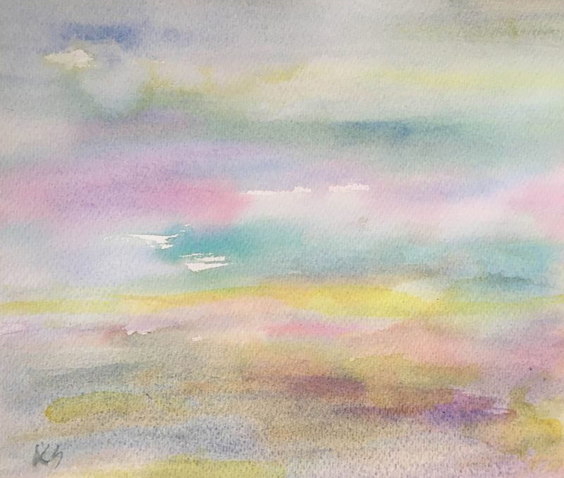 dusk watercolour painting karen shear