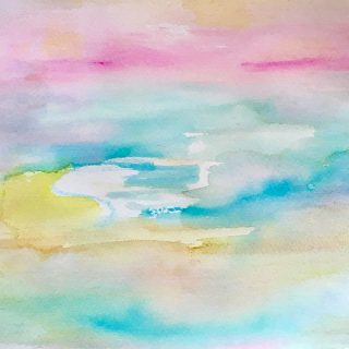 tropical calm watercolour painting karen shear